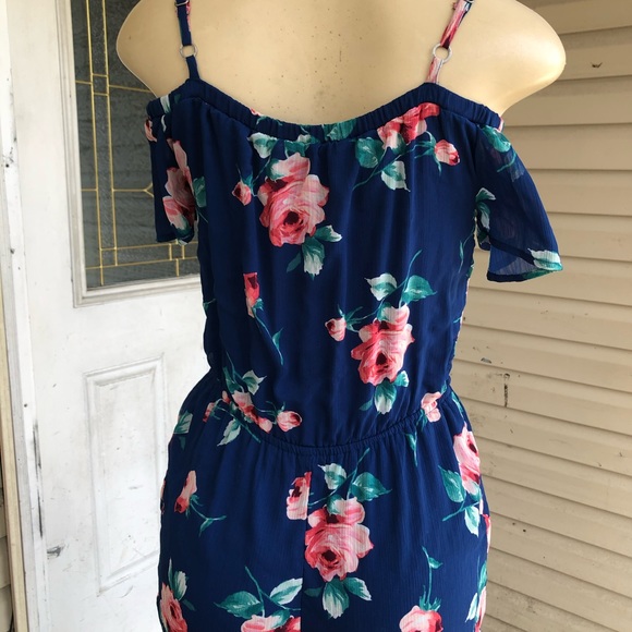 Abercrombie kids blue floral romper - Picture 6 of 9